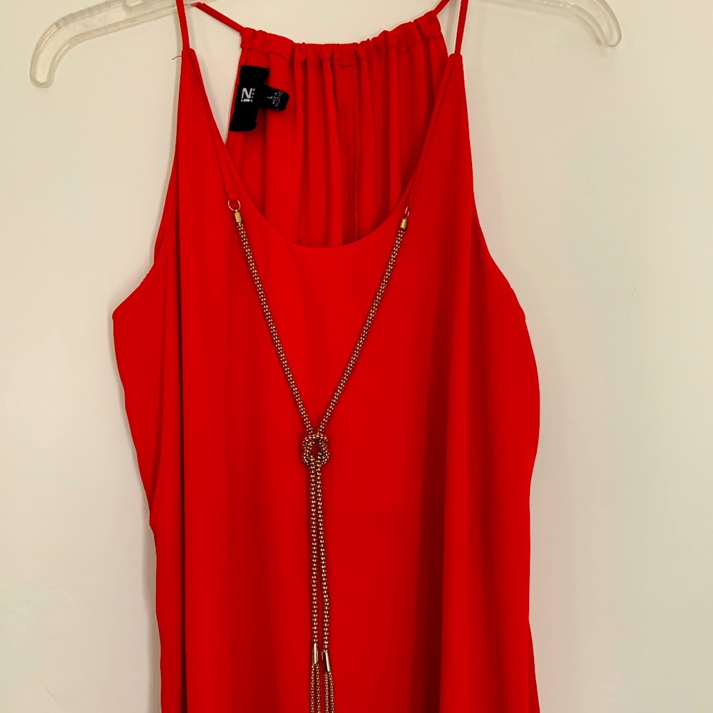 IZ BYER Stunning Red Camisole Flowy Top